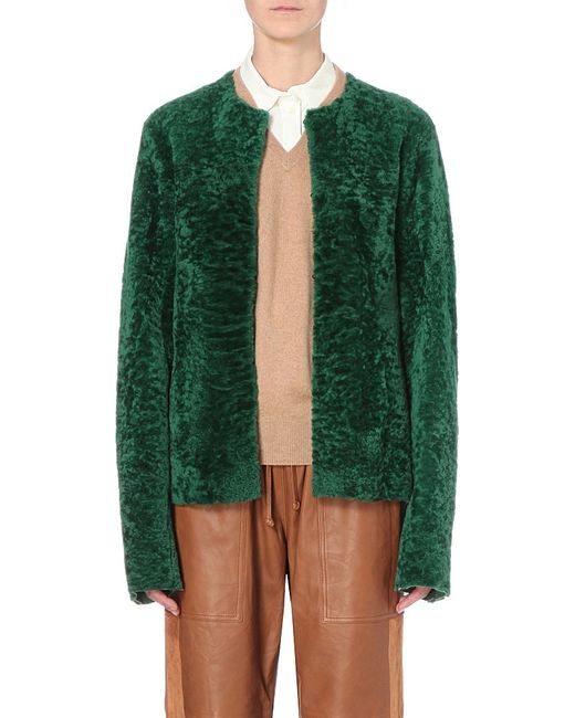 green crushed velvet coat