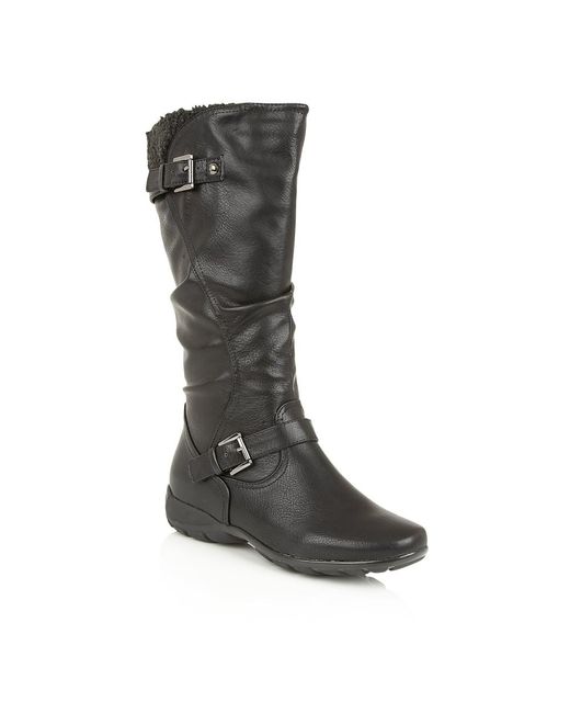 lotus calf length casual boots