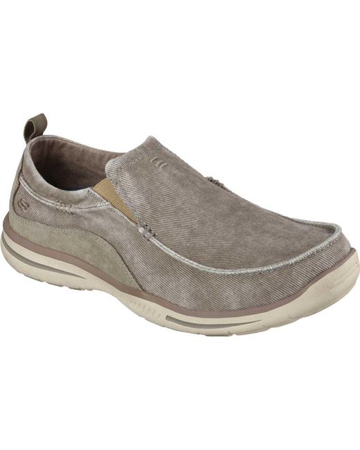 Skechers Relaxed Fit Elected Drigo Loafer in Gray for Men | Lyst