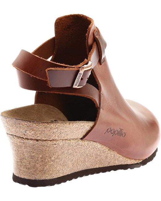 Lyst - Birkenstock Papillio Esra Leather Closed Toe Sandal in Brown
