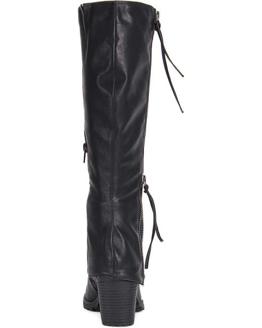 Lyst - Muk Luks Lacy Knee High Boot in Black