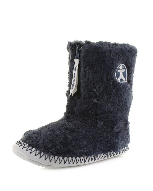 Bedroom Athletics Monroe Slipper Boots In Blue Lyst Bedroom Athletics Blue Monroe Slipper Boots Lyst