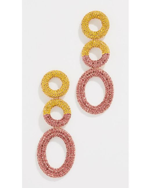 Lyst Baublebar Mimi Hoop Earrings In Pink Baublebar Pink Mimi Hoop Earrings Lyst