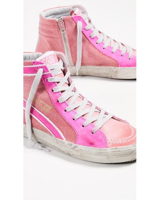 golden goose slide pink