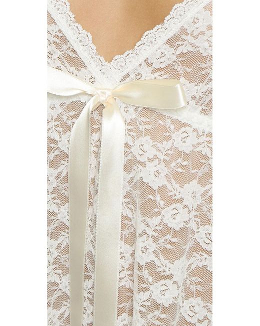 Lyst Hanky Panky Peekaboo Lace Baby Doll With Gstring in White