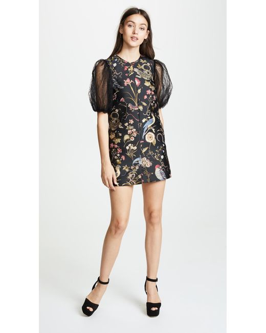 Lyst Red Valentino Fl Embroidered Dress In Black Red Valentino Black Fl Embroidered Dress Lyst