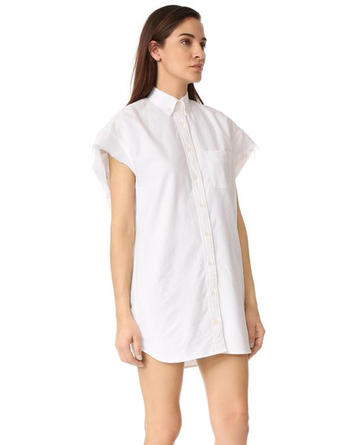 sleeveless oxford shirtdress