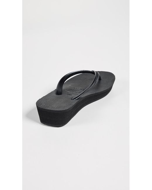 havaianas wedge black