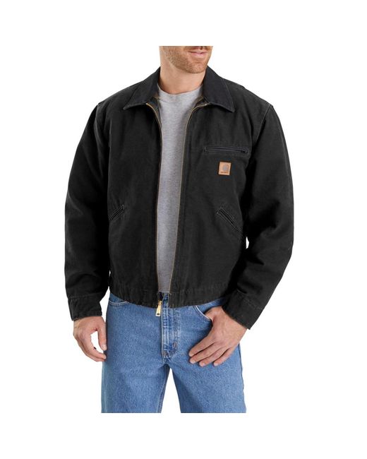 Carhartt Cotton J97 Sandstone Detroit Jacket in Black for Men - Save 17 ...