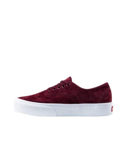 vans authentic platform red