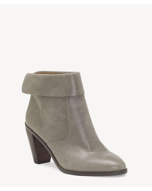 Lucky Brand Leather Nycott Ankle Bootie in Titanium (Gray) - Lyst