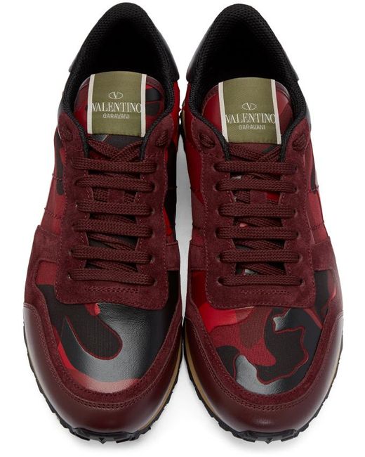 valentino trainers red camo