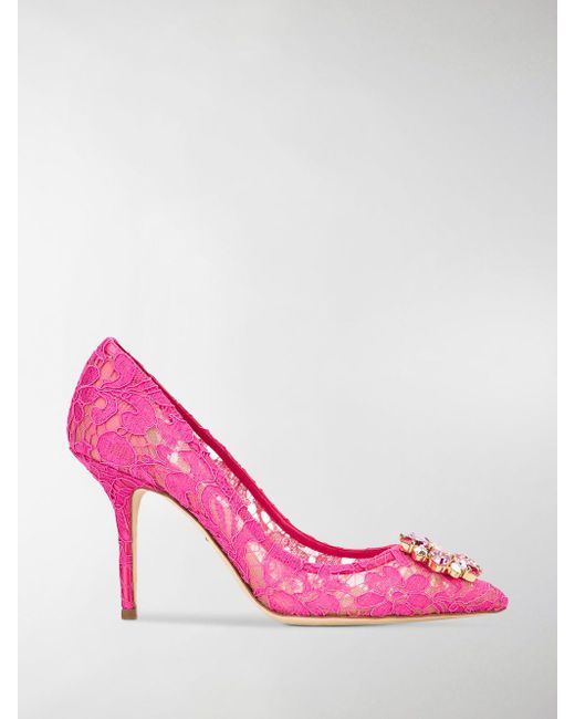 Lyst - Dolce & Gabbana Bellucci Pumps in Pink - Save 53.76744186046512%