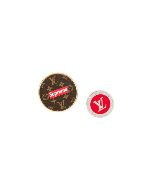 Lyst - Supreme X Louis Vuitton City Badge Brooch Set Multi in Red