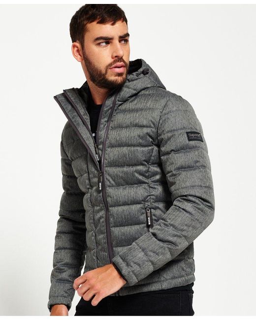 Download Lyst - Superdry Double Zip Tweed Fuji Hooded Jacket in ...