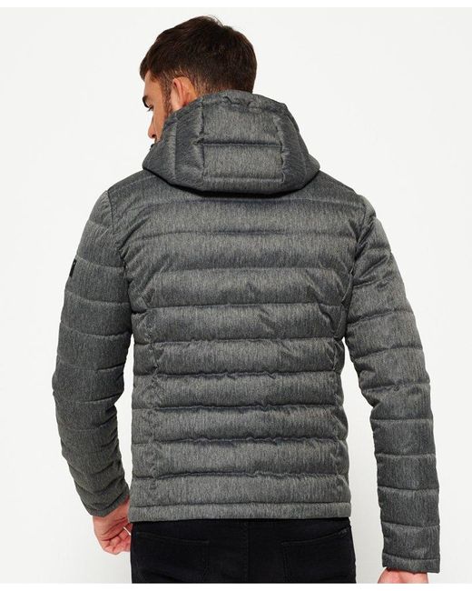 superdry hooded double zip tweed fuji jacket