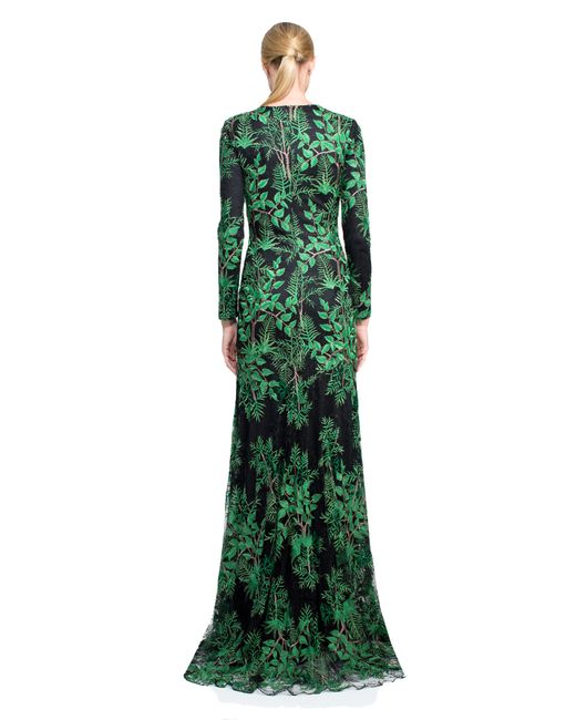 tadashi shoji green gown