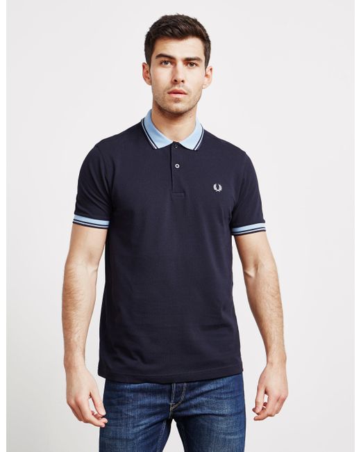 Download Lyst - Fred Perry Contrast Collar Short Sleeve Polo Shirt ...