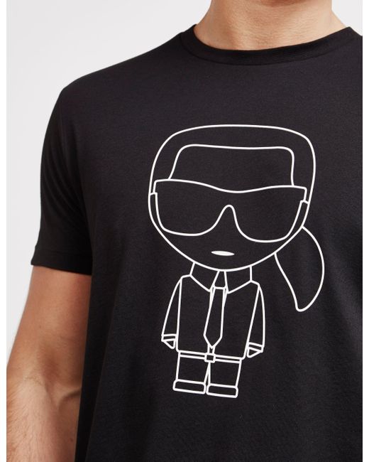 Karl Lagerfeld Stencil Short Sleeve Tshirt Black in Black for Men Lyst