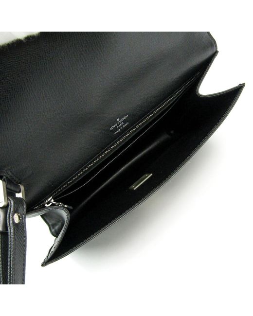 Lyst - Louis Vuitton Ardoise Taiga Leather Selenga Clutch Bag in Black for Men - Save 20%