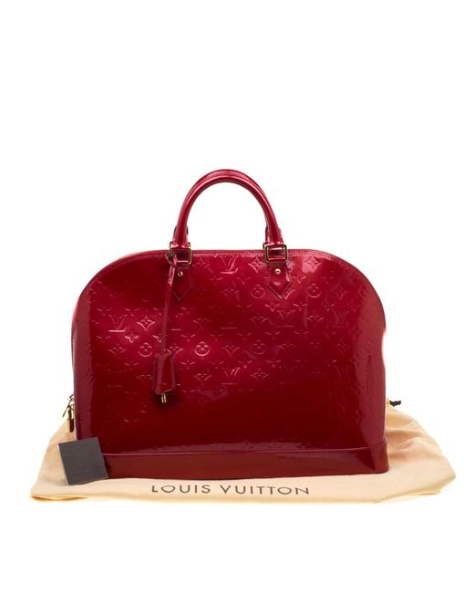 Louis Vuitton Pomme D&#39;amour Monogram Vernis Alma Voyager Bag in Red - Save 23% - Lyst
