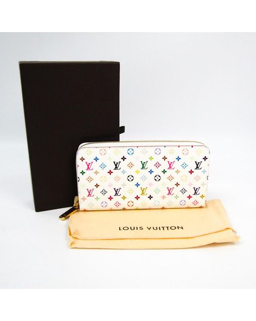 Lyst - Louis Vuitton White Monogram Multicolore Zippy Wallet in White