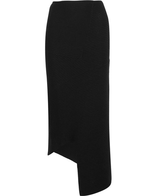 Joseph Ribbed Merino Wool Maxi Skirt in Black | Lyst