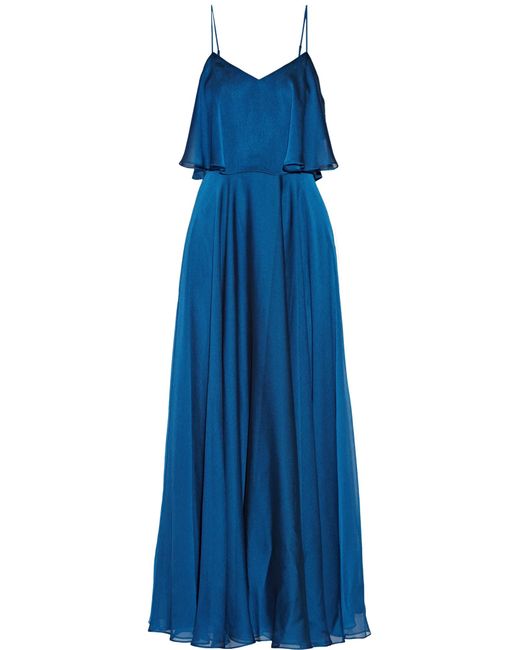 layered chiffon gown