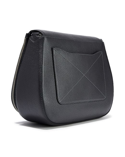 Marc Jacobs Pebbled-leather Shoulder Bag Dark Gray - Lyst