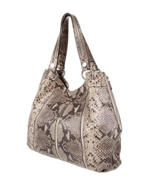 Lyst Michael Kors Embossed Suede Bag Grey In Michael Kors Metallic Embossed Suede Bag Grey Lyst