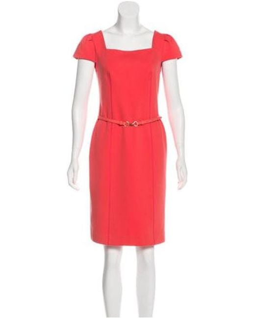Coral Knee Length Dress