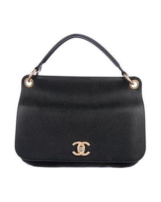 Lyst Chanel 2017 Caviar Flap Bag Black In Metallic Save Chanel Metallic 2017 Caviar Flap Bag Black Lyst