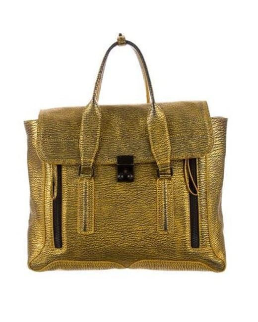 Lyst 3 1 Phillip Lim Leather Pashli Bag In Metallic 3 1 Phillip Lim Metallic Leather Pashli Bag Lyst