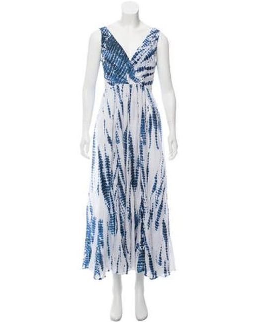Lyst Michael Kors Tie Dye Maxi Dress Pattern Michael Kors Blue Tie Dye Maxi Dress Pattern Prints Lyst