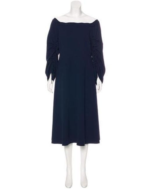 Tibi Off the Shoulder Midi Dress