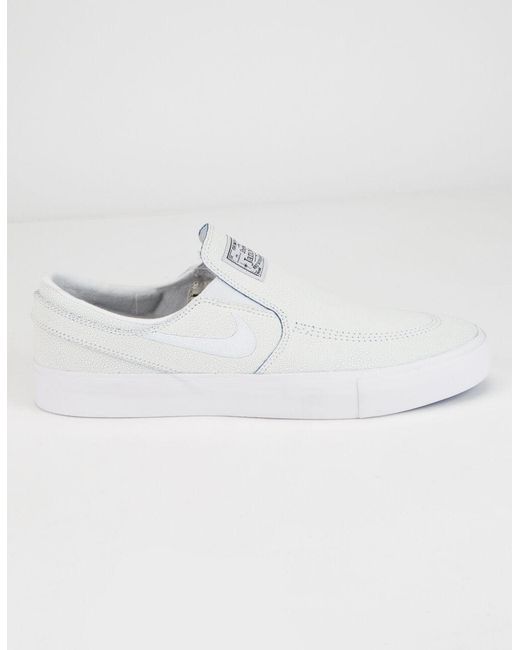 nike stefan janoski slip on white