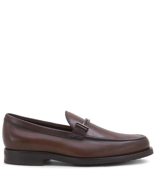 Men's XXM0R000640D9CS801 Brown Leather Loafers Men's XXM0R000640D9CS801 Brown Leather Loafers