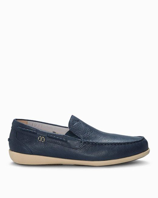Tommy Bahama Thackery Leather Slip-on Shoes in Navy (Blue) for Men - Lyst