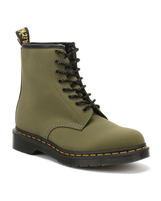 olive green dr marten boots