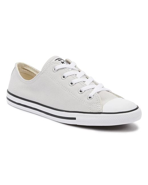 Gray Chuck Taylor All Star Dainty Womens Mouse Grey Ox Trainers Gray Chuck Taylor All Star Dainty Womens Mouse Grey Ox Trainers