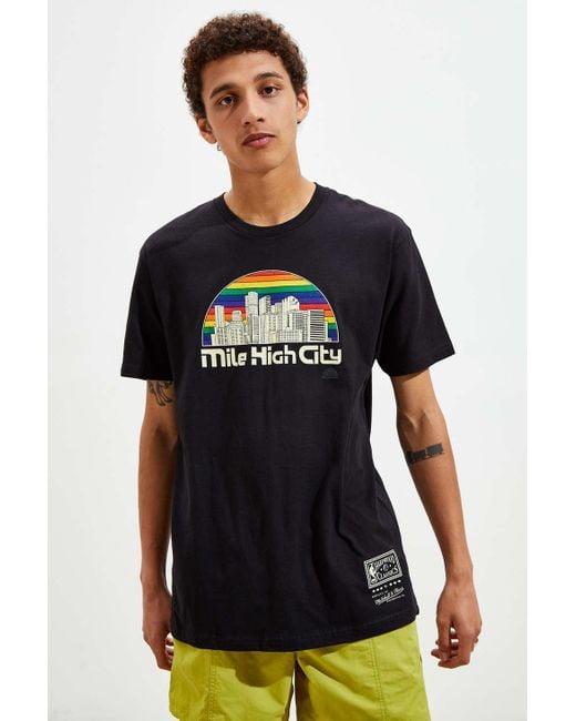 Mitchell & Ness Denver Nuggets Mile High Tee in Black for ...