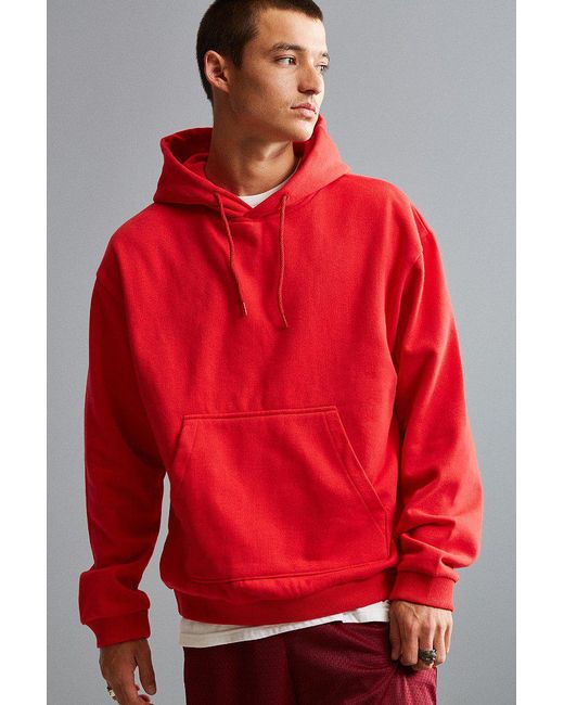 Urban outfitters Uo Felix Hoodie Sweatshirt in Red for Men Lyst