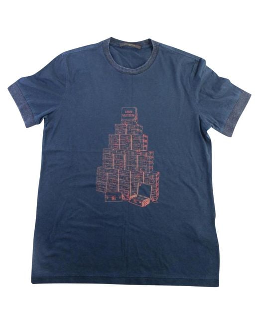 Lyst - Louis Vuitton Blue Other T-shirts in Blue for Men