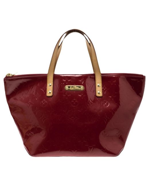 Lyst - Louis Vuitton Bellevue Red Patent Leather Handbag in Red