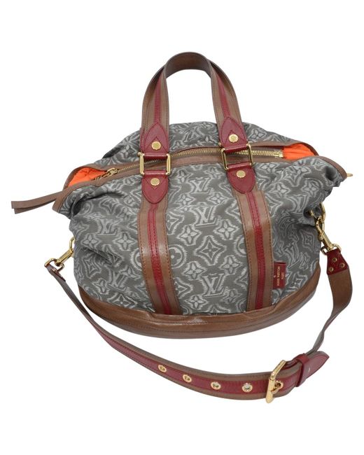 Louis Vuitton Grey Cotton Handbag in Gray - Lyst
