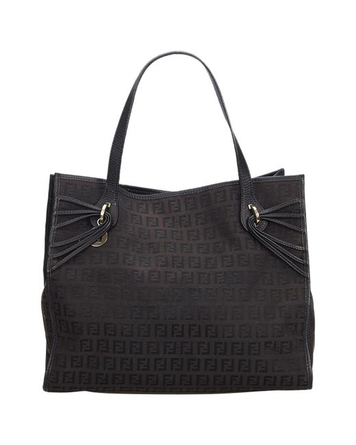 Fendi Pre-owned Brown Cloth Handbags in Brown - Lyst