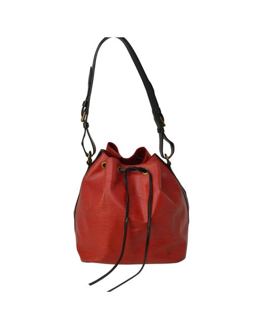 Louis Vuitton Noé Red Leather in Red - Lyst