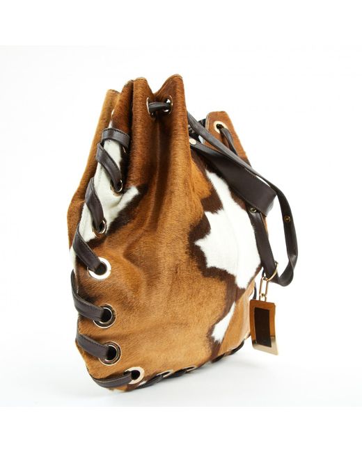Lyst Roger Vivier Pre Owned Multicolour Pony Style Calfskin Roger Vivier Brown Pre Owned Multicolour Pony Style Calfskin Handbags Lyst