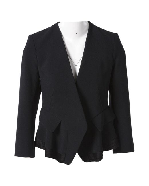 Chloé Satin Black Viscose Jacket - Lyst