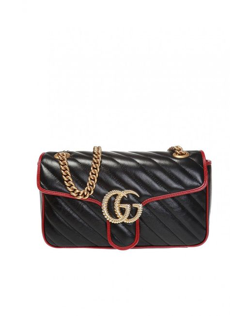 gucci gg marmont quilted bag small black